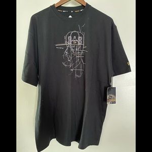 NWT Vintage New Era black cotton graphic T Shirt
